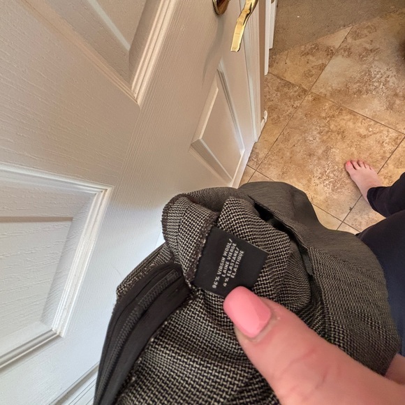 Lafayette 148 Chryste New York Houdstooth Checkered Trousers Size 14 Wool Blend - Picture 5 of 5